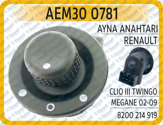 AEM 300781 Ayna Anahtari Clio Iii Twingo Megane 02-09